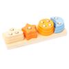 Wooden Sorting Stacking Toy for Toddlers 3Y Stacker Blocks Children Montessori Shape Sorter Toys Educational Matching Puzzles