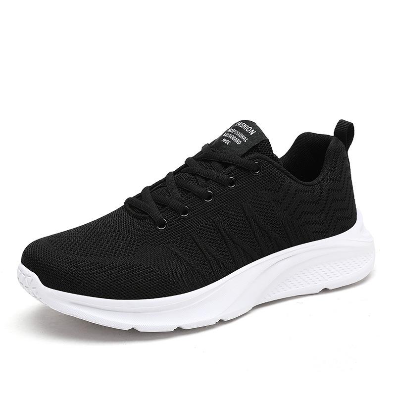 Popular Men's New Breathable Fly-woven Mesh Sports Shoes Soft Sole Light Running Casual Men's Shoes Tide