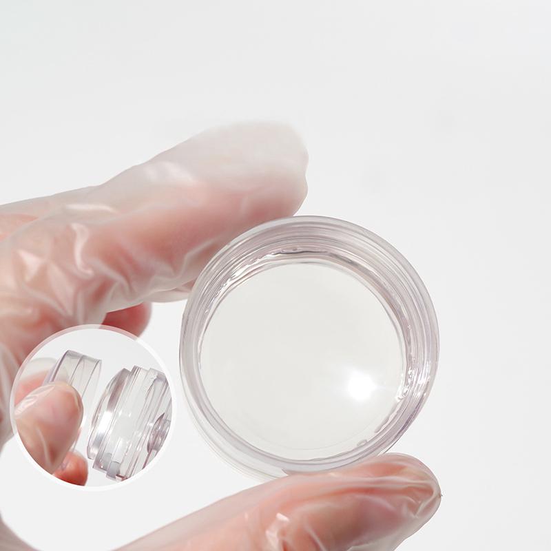 Вращающиеся прозрачные штампы для дизайна ногтей, изменяемый размер узора, силиконовый штамп для печати на кончиках пальцев, французский штамп для ногтей со скребком