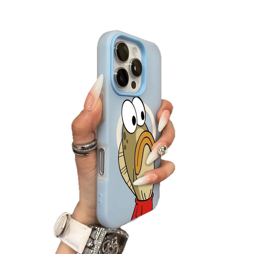 Magnetic Jelly Two-in-one Mobile Phone Case for Apple 17PROMAX All-inclusive New Protective Cover Trendy Women Magnetic Case