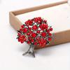 Классические Женские Мужские Изысканные Значки-Броши Дерево Со Стразами Блестящий Кристалл Роскошная Растение Булавка Для Леди
