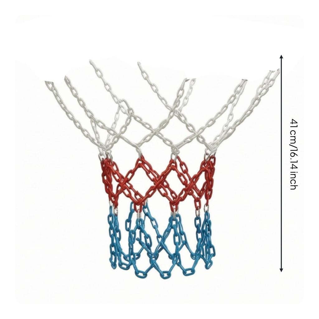 Basketball Hoop Chain Net Rustproof Metal Thickened for Driveway