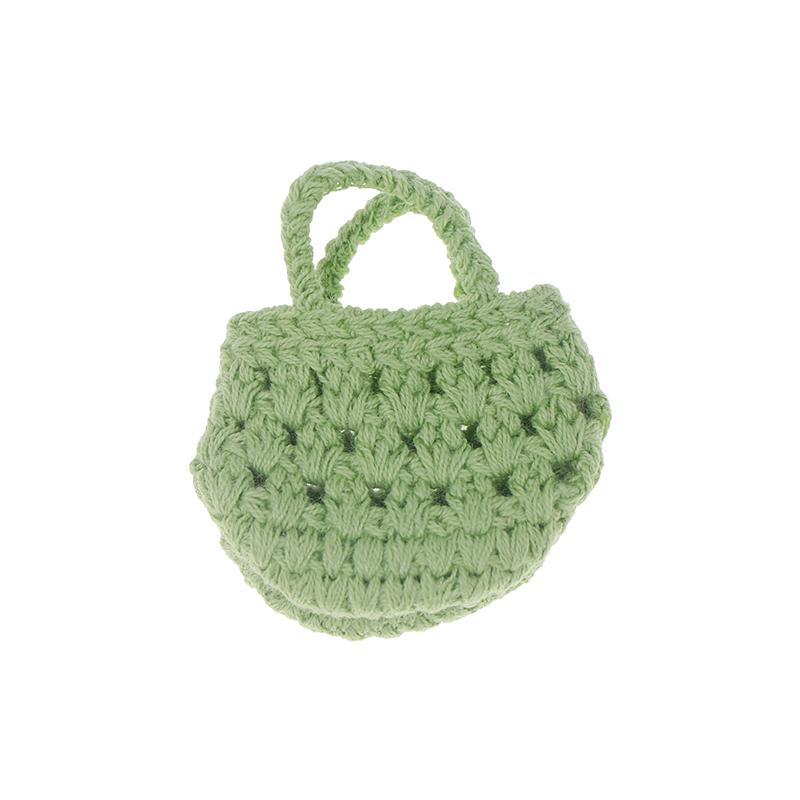 Милая мини-кукла с полой маленькой сумкой, аксессуары для вязания крючком из шерсти, кукла из хлопка, украшение BJD