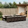 VidaXL Garden Dining Set with Cushions 13 Pcs Brown Rattan 3210585