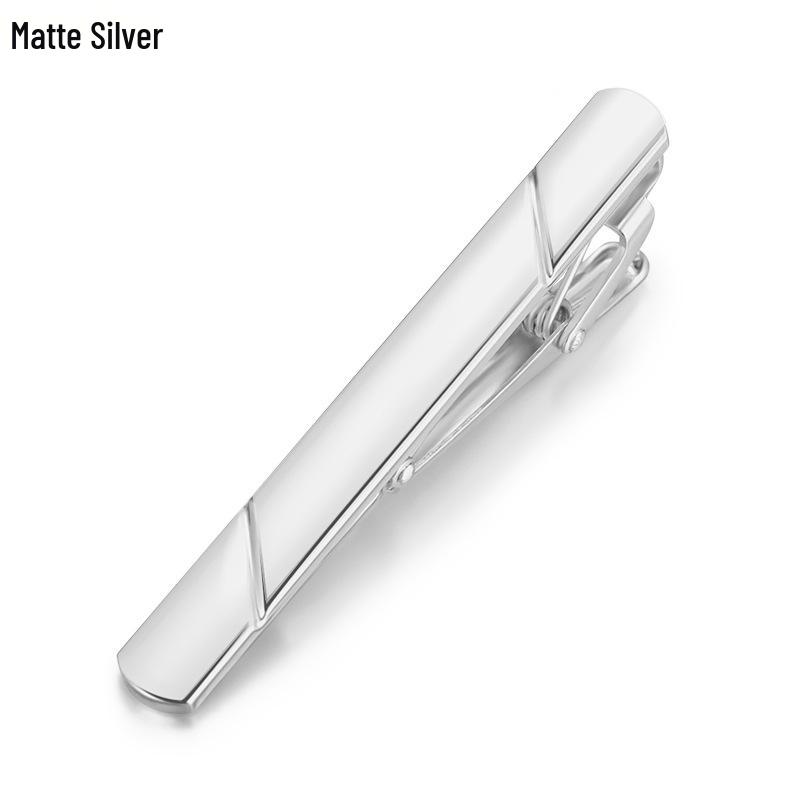 Латунный зажим для галстука с лазерной гравировкой логотипа, 5,8x0,6 см - Мужской формальный деловой аксессуар