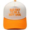 BAD DAY TO BE A HOT DOG Truck driver hat color matching embroidery baseball cap men's and women's leisure