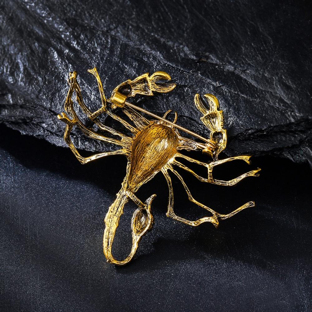 Exaggerated Scorpion Brooch Personalized Fashion Men's Suit Jacket Coat Chest Flower Collar Needle for Wholesale