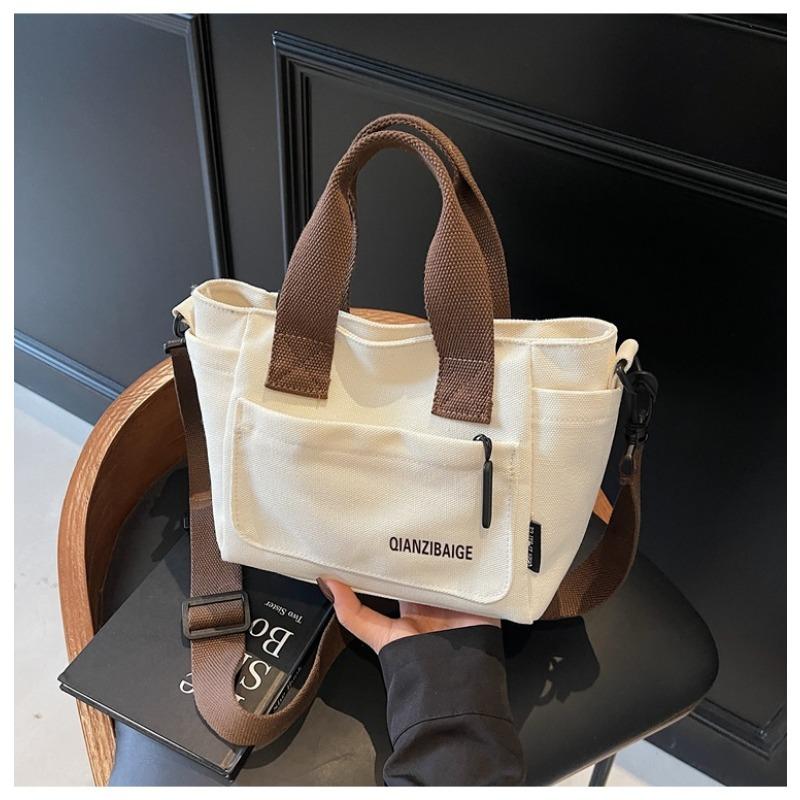 Холщовая сумка женская большой вместимости новая сумка-тоут сумка через плечо сумка для занятий для студентки колледжа сумка-кроссбоди
