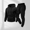 Спортивный костюм-худи и штаны для мужчин, 250 г, модный, однотонный