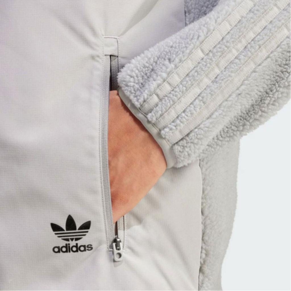 Adidas Originals Polar Fleece Full-Zip Top Men Tops Pure-Gray IS2826