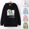 Women's Casual Cute Dinosaur Shirt Hoodie Pocket Hoody Jumper Tops