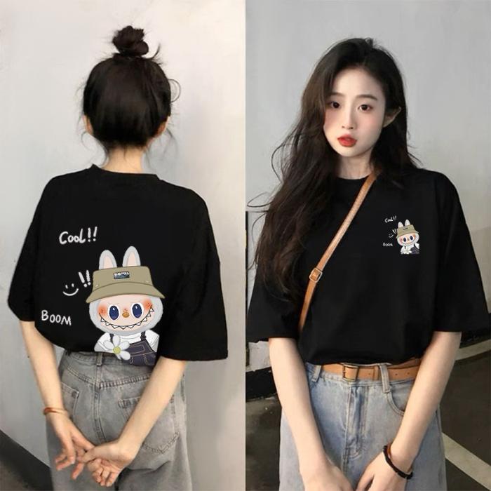 Summer's New Stylish and Youthful T-shirt for Women A Trendy Large-sized Short-sleeved Cute and Loose Top