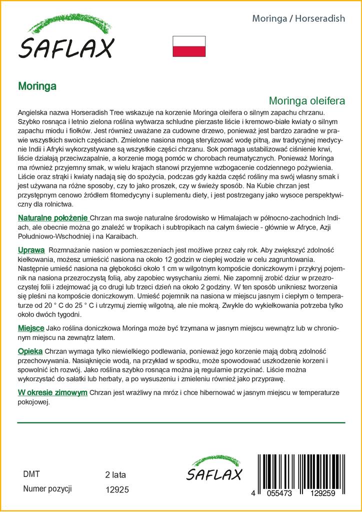 SAFLAX Хрен - 10 семян - Moringa oleifera