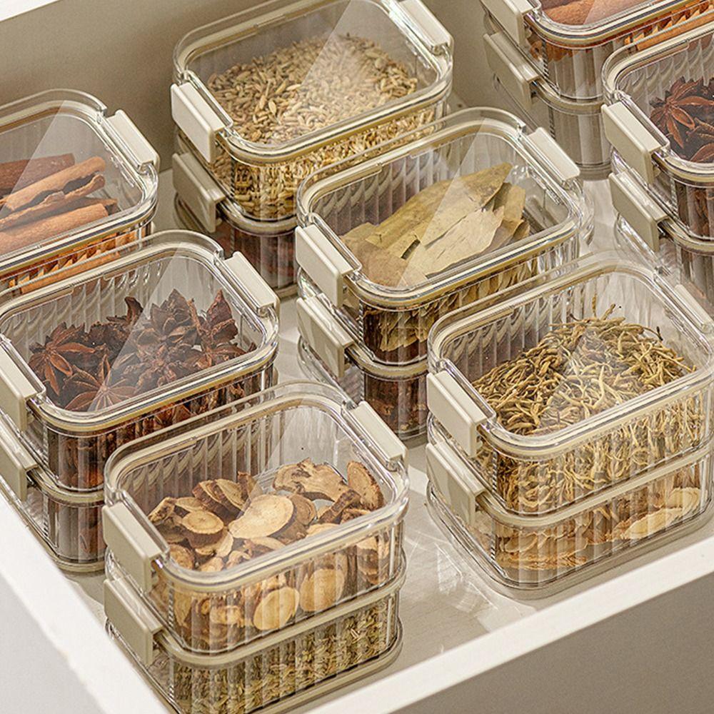 Transparent Sealed Jars Stacking Kitchen Sealed Boxs Durable Food Storage Box