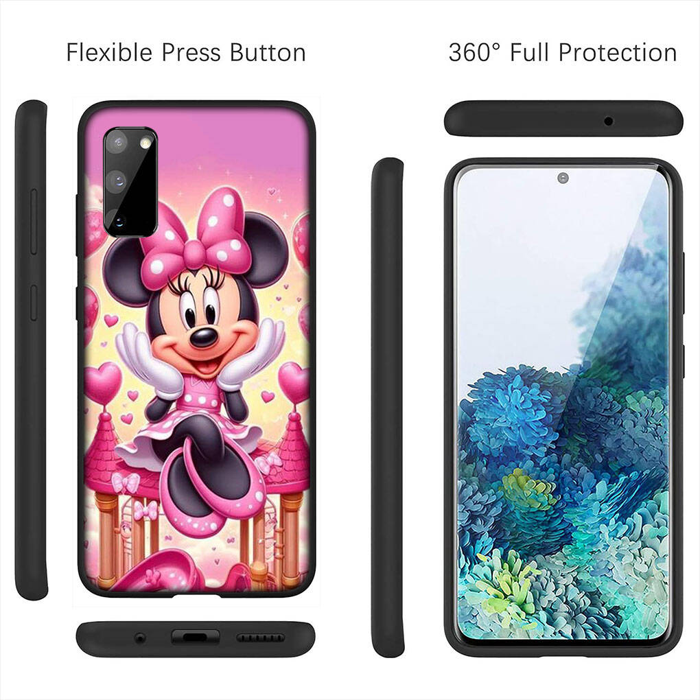 Чехол для iPhone 17 16 15 Xiaomi Poco Redmi Note 14 13 12 11 Pro Max 9 16e Samsung Galaxy S25 S24 OPPO Huawei Микки Розовый Минни Милый Мышонок Чехол для телефона