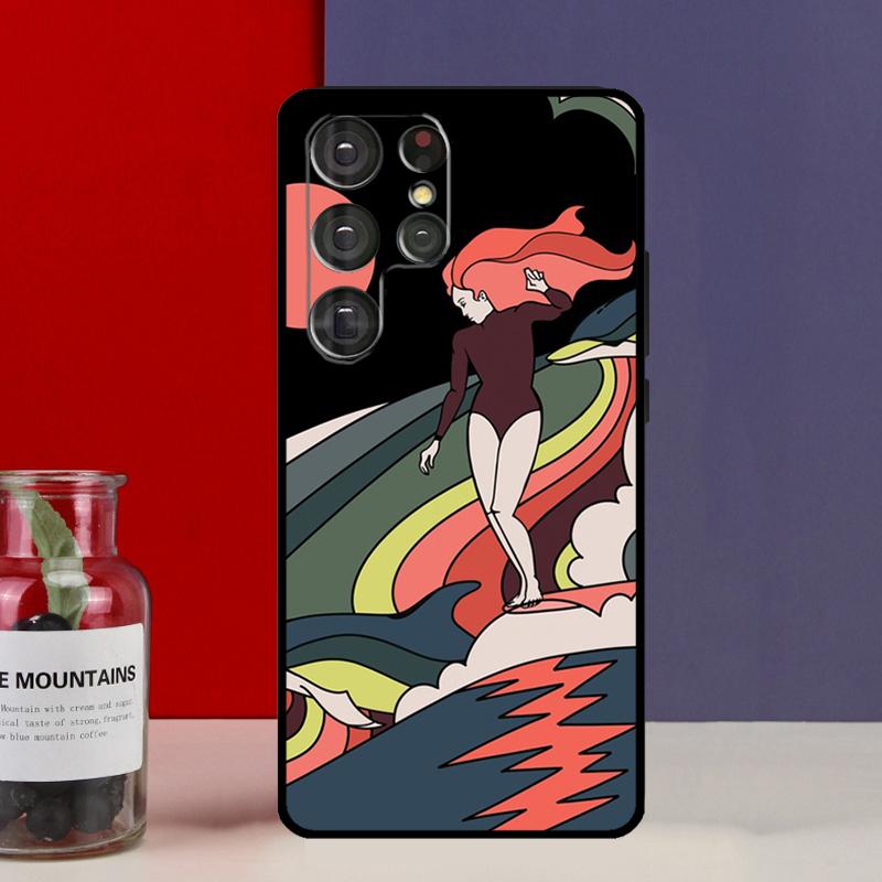 Чехол для телефона Samsung Galaxy S25 Ultra S9 S10 S20 S22 Plus S21 FE S23 S24 Ultra с изображением доски для серфинга, серфинга, девушки-серфера