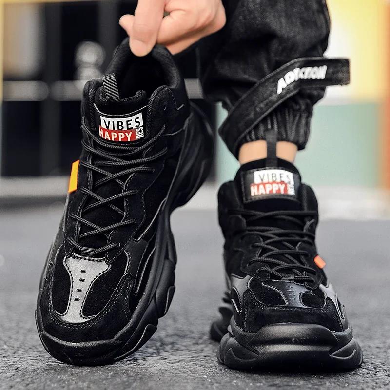 Shoes for Men 2026 Autumn Men's Vulcanized Shoes New High Top Lace-up Designe Sneakers for Men Trendy and Versatile Casual Shoes