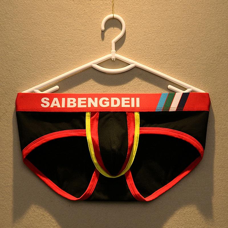 Мужское дышащее нижнее белье-треугольники из чистого хлопка, молодежное, с низкой посадкой, сексуальное, облегающее