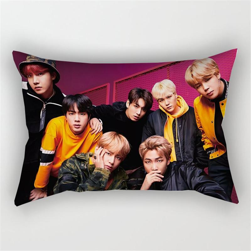 Bangtan Boys Kpop Bts Принт Наволочка Чехол Кровать Сиденье Квадратная Подушка Домашний Чехол
