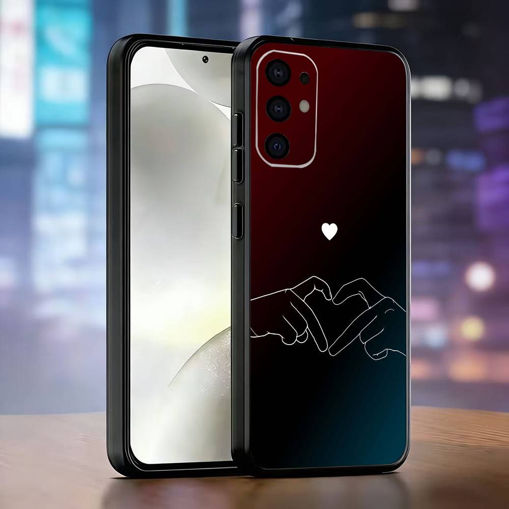 Чехол для телефона с жестом руки Черный Силикон Мягкий Для Samsung S25,S24,S21,S22,S23,S30,Ultra,S20,Plus,Fe,Lite