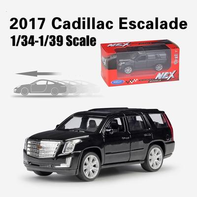 Модель игрушечного автомобиля внедорожника Cadillac Escalade в масштабе 1/36, литой автомобиль Welly, миниатюрный, с инерционным механизмом, свободные колеса, коллекционный, подарок для детей, мальчиков