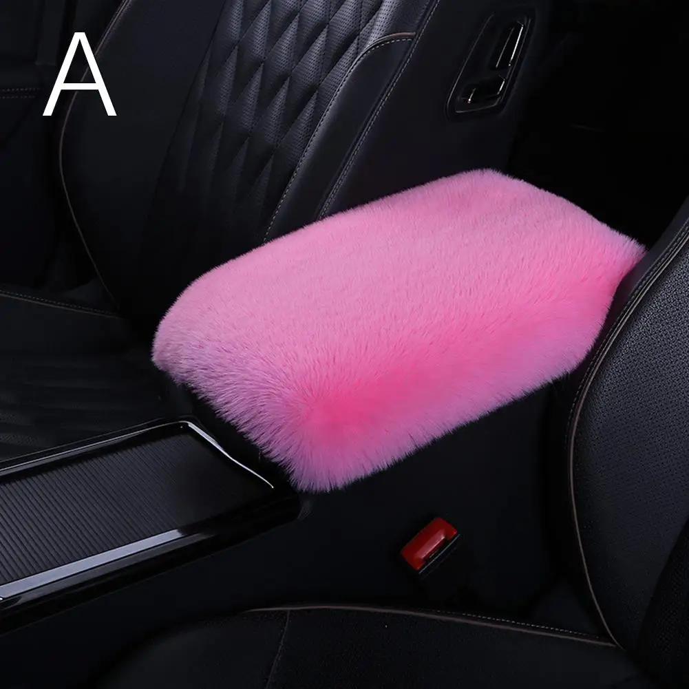 Плюшевый автомобильный подлокотник, подушка, теплая центральная консоль, подлокотник, внутренние накладки, универсальный чехол, уборка, украшение для автомобиля, хранение X6A8