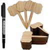 50 Pcs Bamboo Plant Labels ,Garden Tags with A Marker Pen for Flowers, Succulents, Decorative Flowers Plant Sign Garden Markers