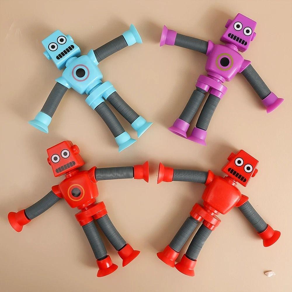 Робот с подвижными суставами Montessori, Сенсорная игрушка Pop Tubes, Игрушки-антистресс, Телескопическая присоска
