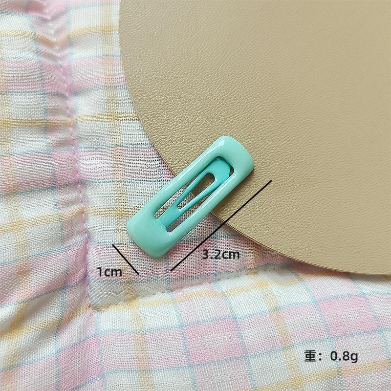 Mini Square Clip 3cm Sweet BB Clip Candy Color Summer Children's Broken Hair Macaron Color Side Clip Hairpin Hair Accessories