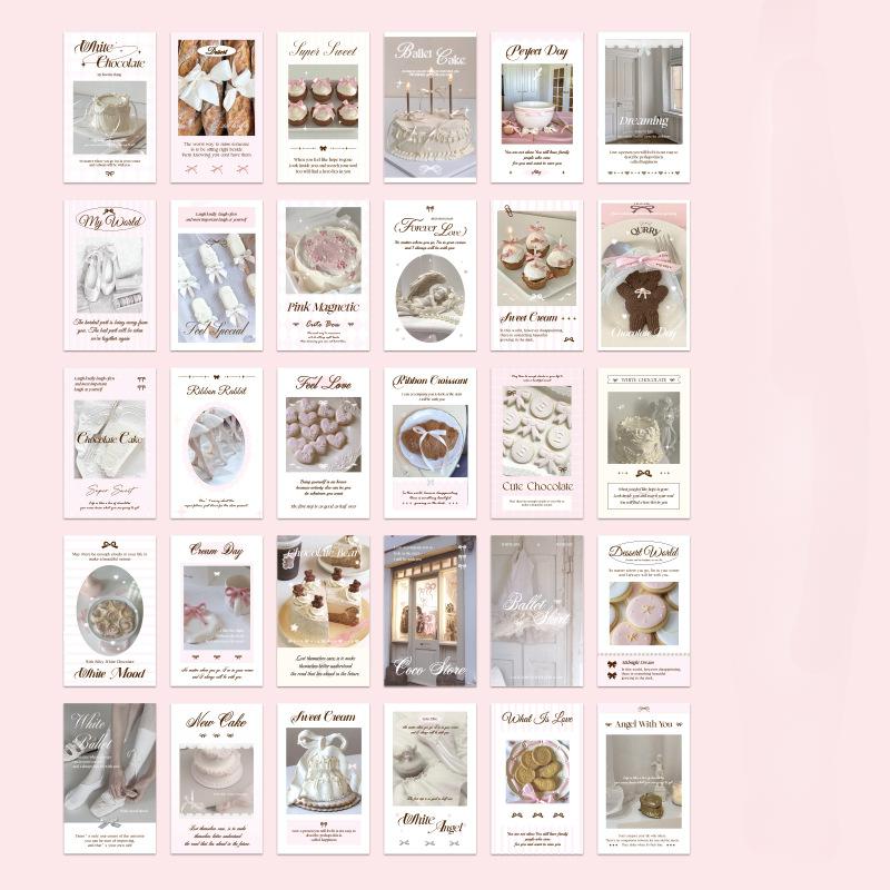 30 листов, милая модная наклейка для студентов, милый кружевной бант, балетная наклейка с изображением кота, канцелярские принадлежности, DIY Декор, наклейка для скрапбукинга и журнала