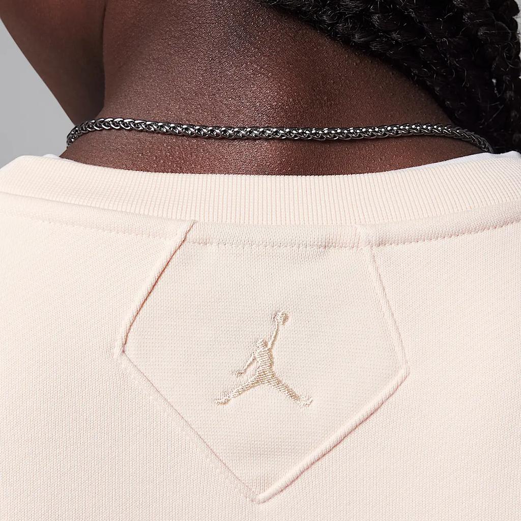 Jordan Flight Essentials Fashion Simple флисовые теплые детские топы с круглым вырезом Ice-Pomegranate HQ8252-838