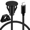 Автомобильный USB-кабель для приборной панели, заподлицо, USB 3.0 Male to Female, удлинитель для установки в панель транспортного средства, использование на мотоциклах