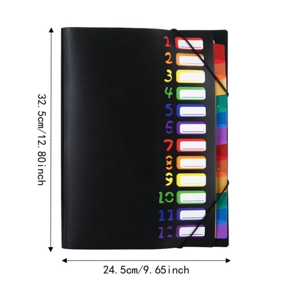 Large-capacity A4 Partition Folder with 12 Pockets Portable Documents Organizer Coupon