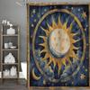 Sun Moon Star Shower Curtain, Bathroom Decorative Shower Curtain, Waterproof Shower Curtain with Hooks
