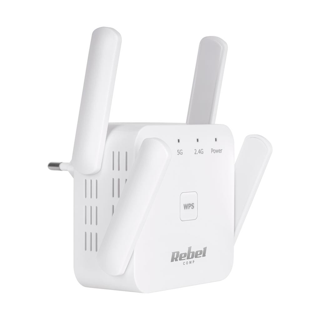 Repeater - wzmacniacz sieci bezprzewodowej 2.4+5 GHz Rebel