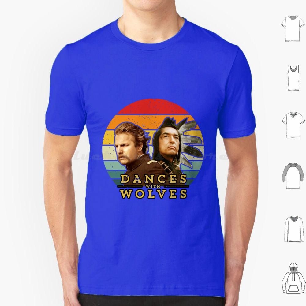 Dances With Wolves T Shirt Big Size 100 Cotton Dances With Wolves Man Movie Animals Nature Dances Moon Music Retro Western