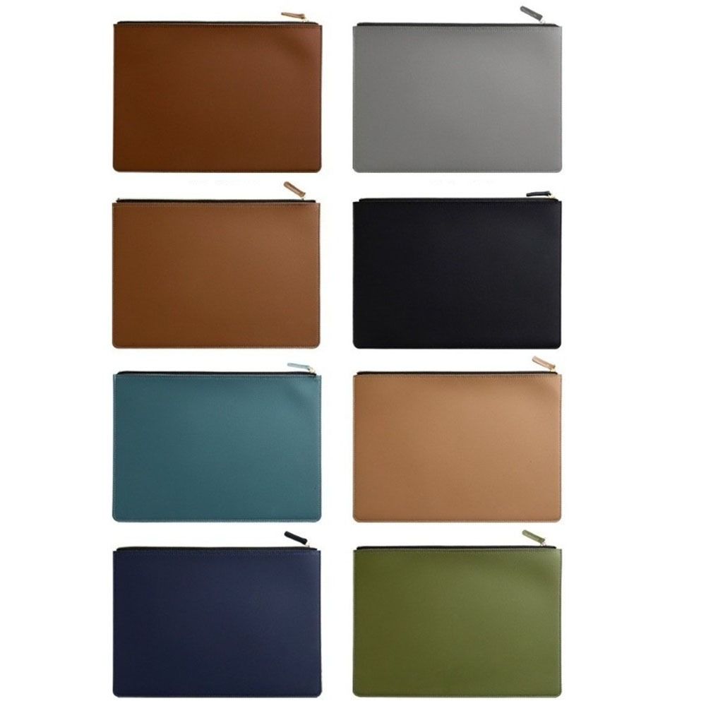 PU Leather Document Bag Waterproof Business Briefcase A4 File Folder  School Office Supplies