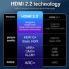 Кабель HDMI 2.2 16K 60 Гц 8K 120 Гц 240 Гц для ТВ-приставки, ПК, PS5, Switch 1 м, 2 м, 3 м, 5 м (длинный), 50 см (короткий) Видеопровод 96 Гбит/с Высокоскоростной HDR 10