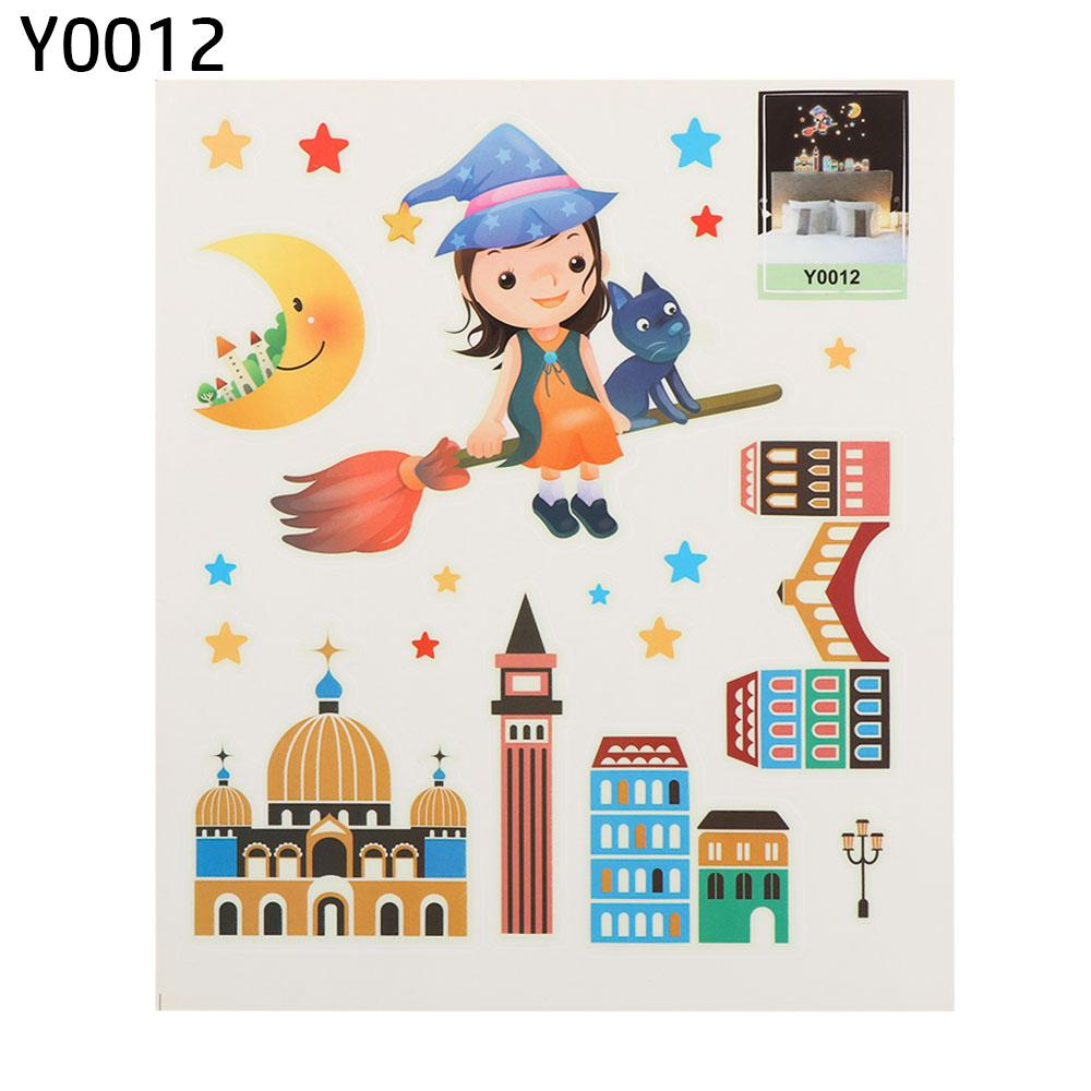 Сделай сам Виниловое украшение для дома Детская спальня Ночной свет Луна Светится в темноте Флуоресцентная наклейка Звезда Светящиеся наклейки на стену