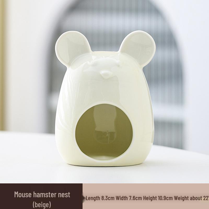Охлаждающее керамическое убежище для хомяков: Летний приют и игровой домик