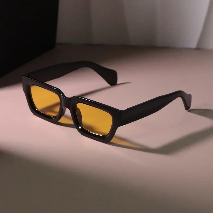 Квадратные Солнцезащитные Очки Женские Мужские Классические Винтажные Модные Очки для Личности Стильные Повседневные Минималистичные