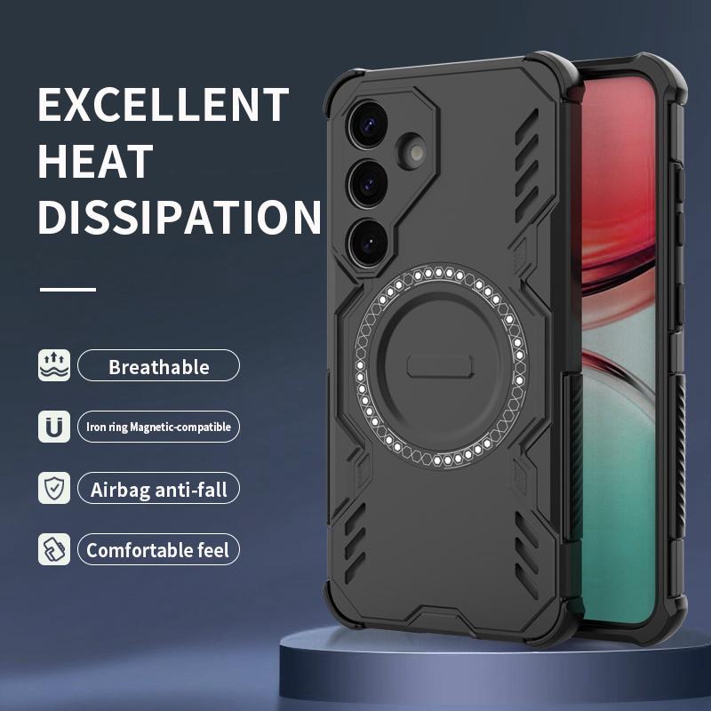 Для Samsung Galaxy S25 Ultra 5G S25 Plus Чехол для отвода тепла Магнитная броня Задняя крышка Беспроводная зарядка Защитные чехлы для телефона