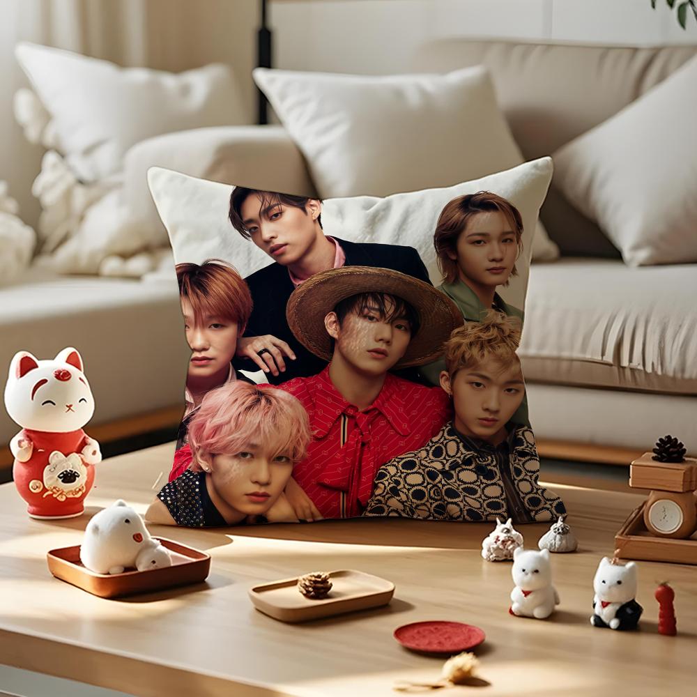 Pop KPOP PPHarmony Cushion Cover Silky Short Plush with Invisible Zipper Dustproof Sofa Pillow Cover for Home Decor