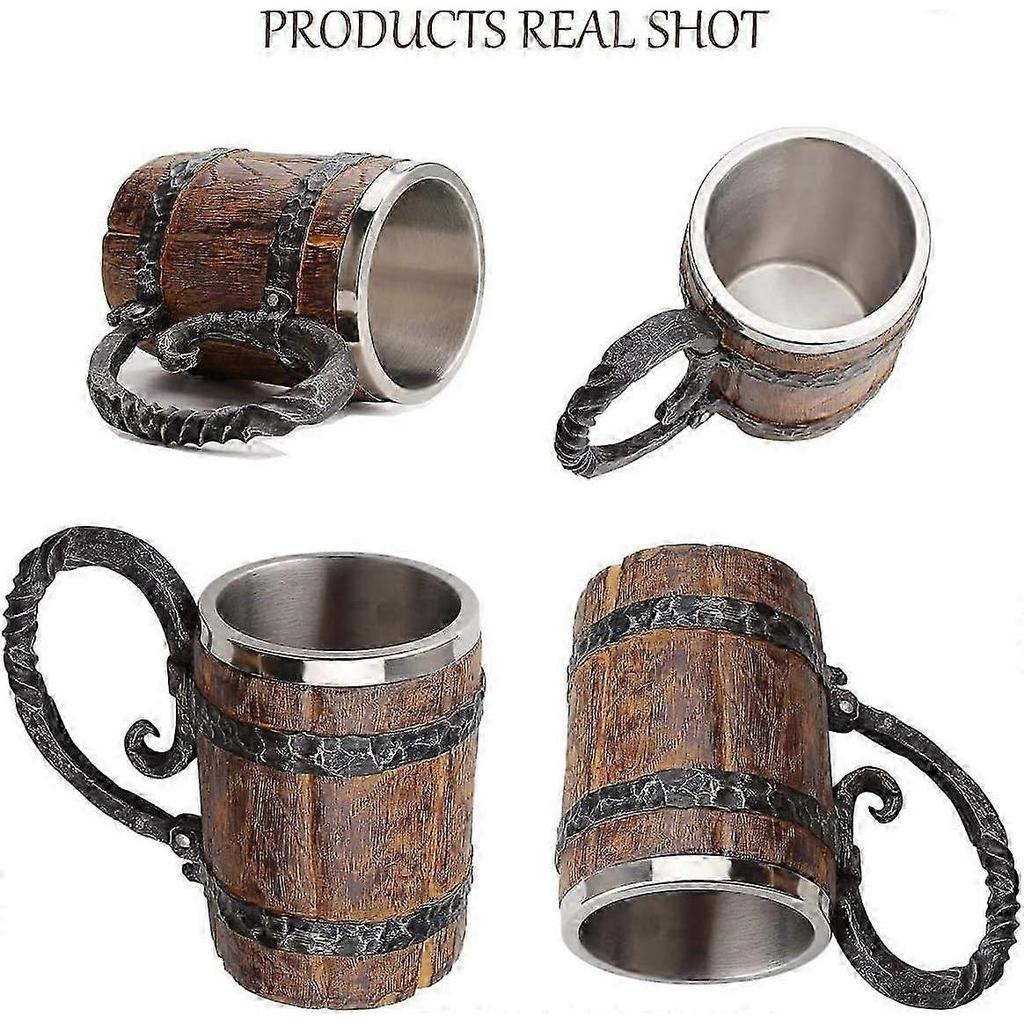Viking Warrior Skull Mug Tankard Stainless Steel Skull Mug Beer Mug Coffee Beverage 18oz Gift Idea