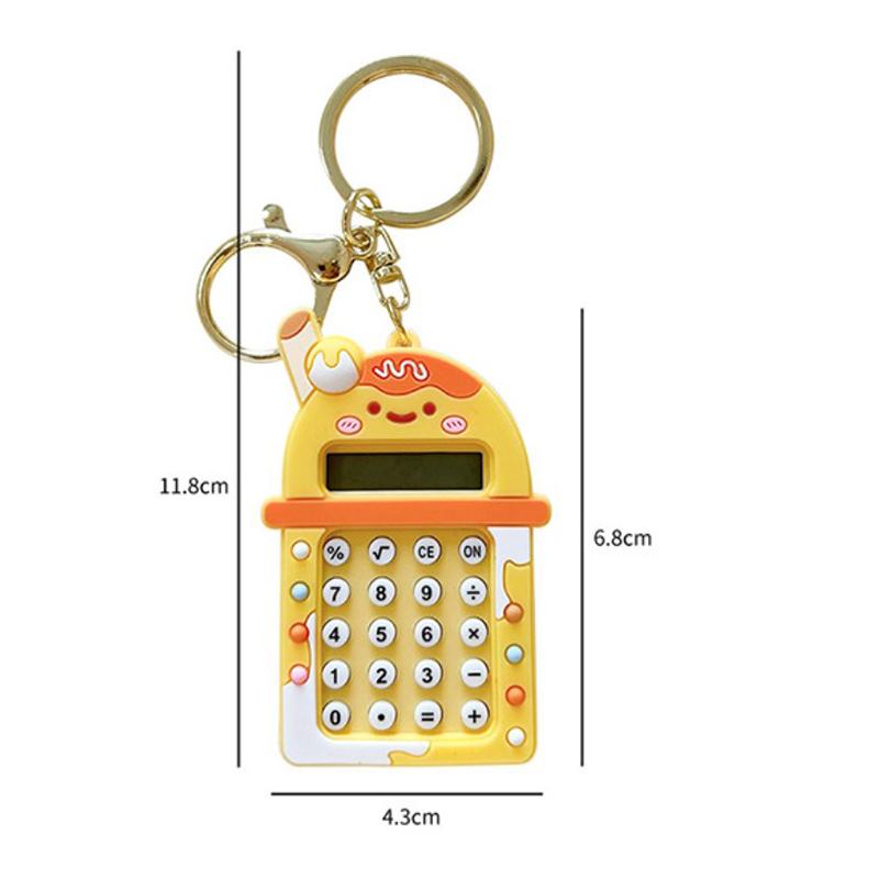 1 шт. Калькулятор Брелок Мини Портативный Калькулятор с Креативным Милым Брелоком 8-разрядный Дисплей Карманный Калькулятор Брелок