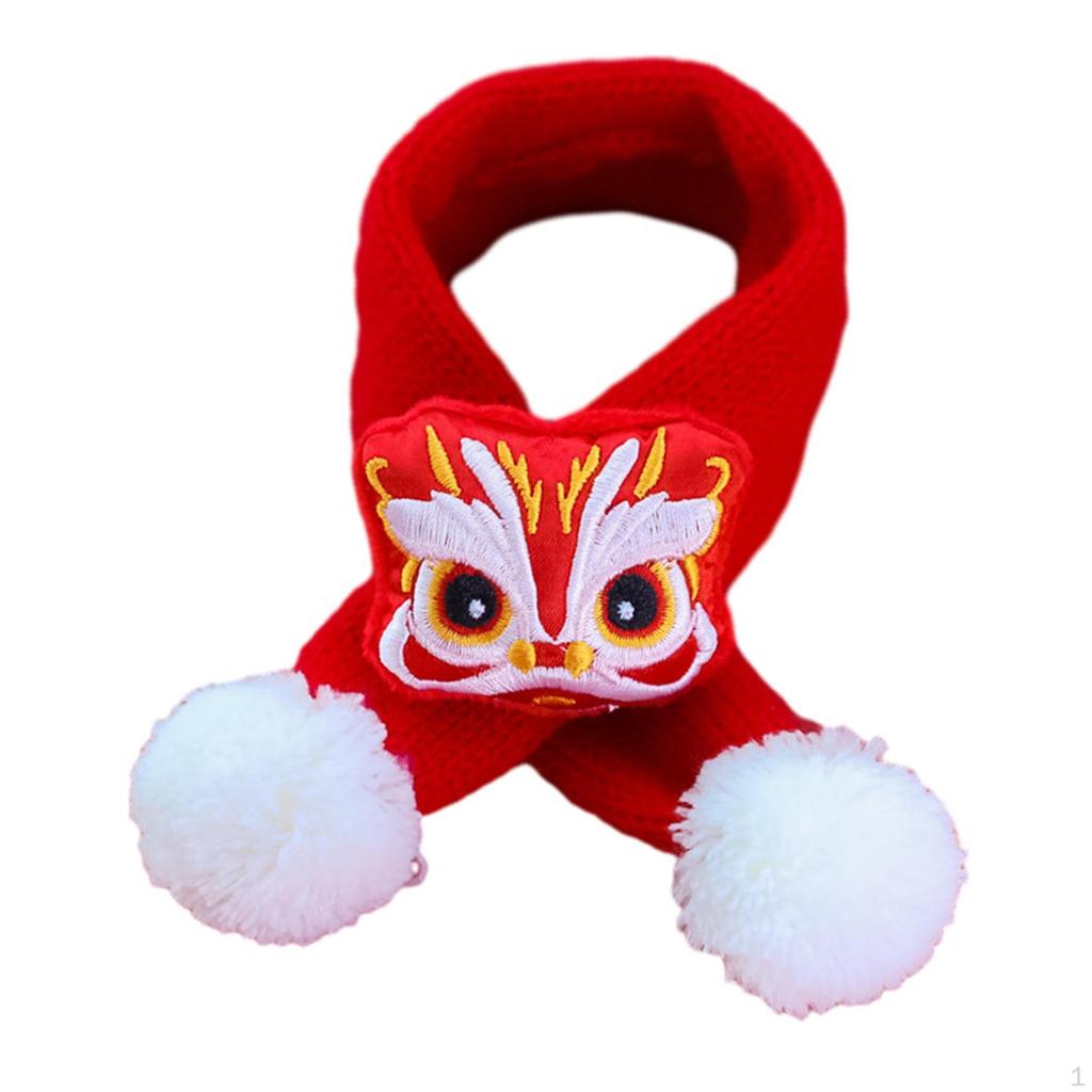 Вязаный шарф для кошек, аксессуары на год питомца, моющиеся, утеплитель для шеи для щенков