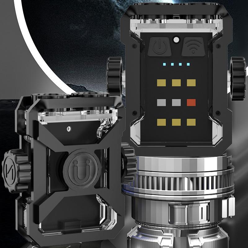 New multifunctional mini keychain light with ultra long battery life, flashing warning light, portable outdoor flashlight