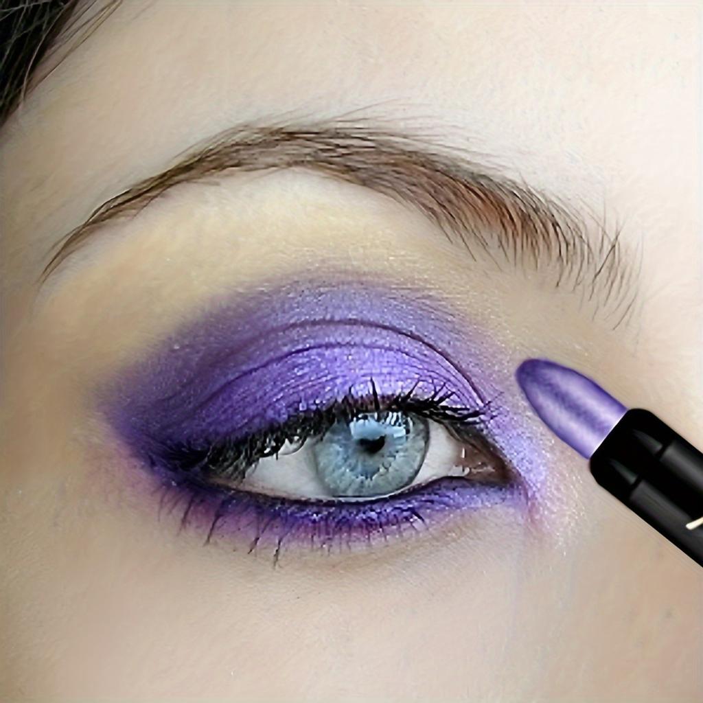 Matte & Shimmer Eyeshadow Stick Long Lasting Waterproof Eyeshadow Pencil Creaseproof Smudgeproof Easy Blend Makeup Eyeshadow Stick 16 Colors