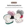 Elegant Oval Travel Jewelry Box: Multi-functional Storage for Rings & Earrings