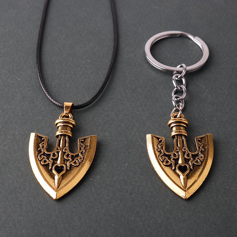 Jojos Bizarre Adventure Necklace Men Arrow Killer Queen Cosplay Keychain